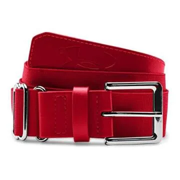 Under Armour Kids' UA Baseball Belt - Durable Elastic Design in Red