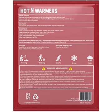 HOTNWARMER Hand & Body Warmers – Long Lasting, UP to 18 Hours, Safe, Disposable, Natural Odorless, Air Activated, Heat Pads 20 Pair, Great for Outdoor Sports, Camping, Warm Gifts for Women, Men