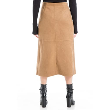 Max Studio Faux Suede A-Line Midi Skirt for Women