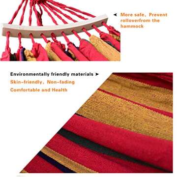 Tintonlife Brazilian Double Hammock - 450lb Soft Cotton Fabric for Outdoor Relaxation