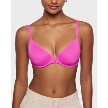 INLYRIC Women's Mesh Front Closure Bra for Comfort and Support