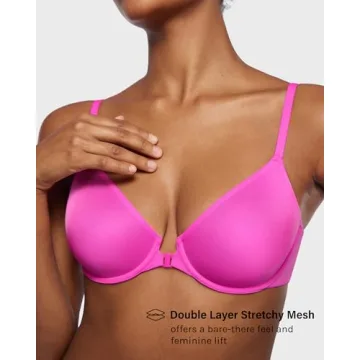 INLYRIC Women's Mesh Front Closure Bra for Comfort and Support