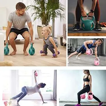 10 lb Kettlebell Weight with Three-handles for Russian Twists AB Exercise, Weightlifting and Core Tr...