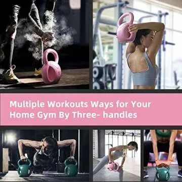 10 lb Kettlebell Weight with Three-handles for Russian Twists AB Exercise, Weightlifting and Core Training All-Purpose Fitness Exercise Home Gym [2022 Latest-Green]