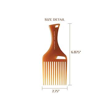Cricket Ultra Smooth Hair Pick Comb for Volumizing, Detangling, and Reducing Frizz - Enriched with A...