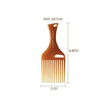Cricket Ultra Smooth Hair Pick Comb for Volumizing, Detangling, and Reducing Frizz - Enriched with A...