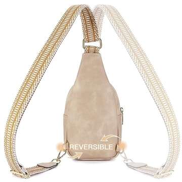 Telena Sling Bag for Women Vegan Leather Small Fanny Pack Crossbody Bags Chest Bag for Women Cinnamon Brown