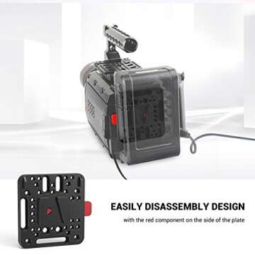 SmallRig V Mount Battery Plate, V-Lock Assembly Kit, Female V-Dock Male V-Lock Quick Release Plate – 1846C