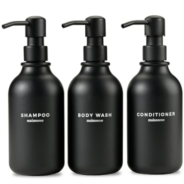 Stylish MaisoNovo Refillable Shampoo & Conditioner Bottles