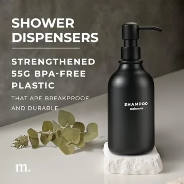 Stylish MaisoNovo Refillable Shampoo & Conditioner Bottles