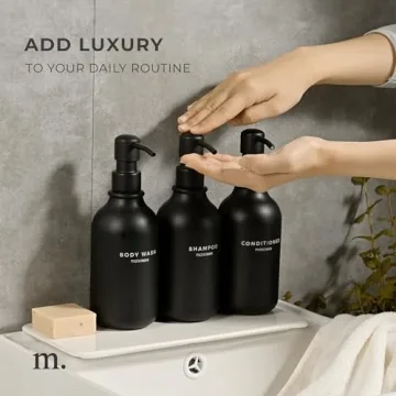 Stylish MaisoNovo Refillable Shampoo & Conditioner Bottles