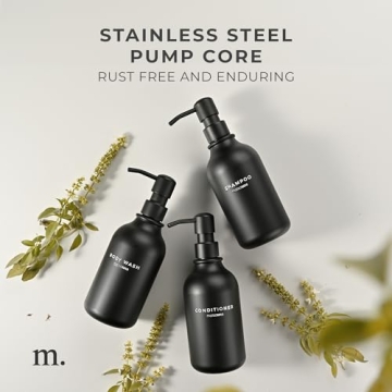 Stylish MaisoNovo Refillable Shampoo & Conditioner Bottles