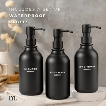 Stylish MaisoNovo Refillable Shampoo & Conditioner Bottles