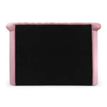 Better Home Products Elizabeth 91 x 101 Velvet Upholstered Queen Bed in Pink