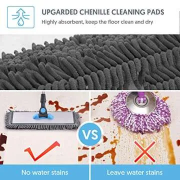 Microfiber Dust Mop with Washable Pads for Easy Cleaning