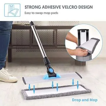 Microfiber Dust Mop with Washable Pads for Easy Cleaning