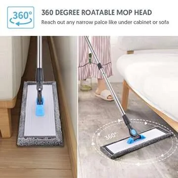Microfiber Dust Mop with Washable Pads for Easy Cleaning