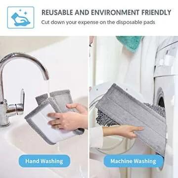 Microfiber Dust Mop with Washable Pads for Easy Cleaning