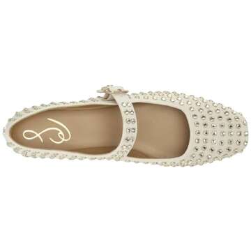 Sam Edelman Michaela Mary Jane Flats in Ivory Gem