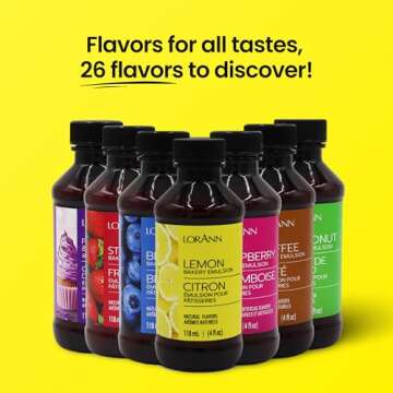 Lorann Oils Lemon Bakery Emulsion: Tangy Lemon Essence, Perfect for Amplifying Citrus Tones in Cakes, Cookies & Desserts, Gluten-Free, Keto-Friendly, Lemon Extract Alternative Essential for Your Kitchen