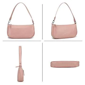 Barabum Pink Retro Classic Clutch HandBag for Women