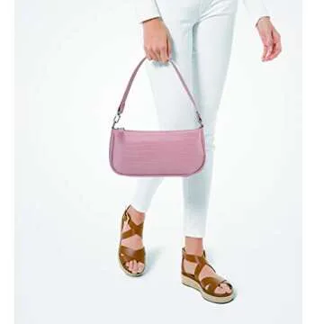 Barabum Pink Retro Classic Clutch HandBag for Women
