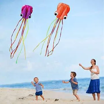 Hengda Easy Flyer Octopus Kite for Kids - 31 Inch Wide