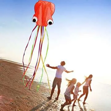 Hengda Easy Flyer Octopus Kite for Kids - 31 Inch Wide
