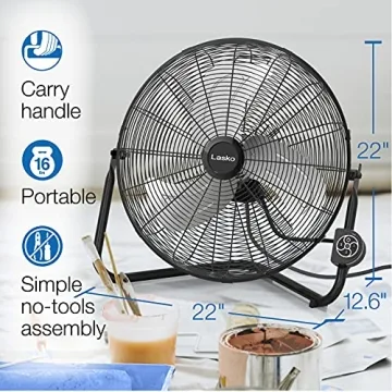 Lasko High Velocity Fan with Remote Control for Cooling