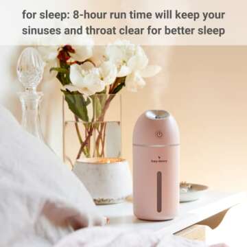 Hey Dewy Wireless, Rechargeable, Self-Care, Skin-Nourishing, Hydrating, Portable Cool Mist Humidifie...