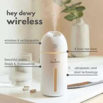 Hey Dewy Portable Cool Mist Humidifier for Hydration