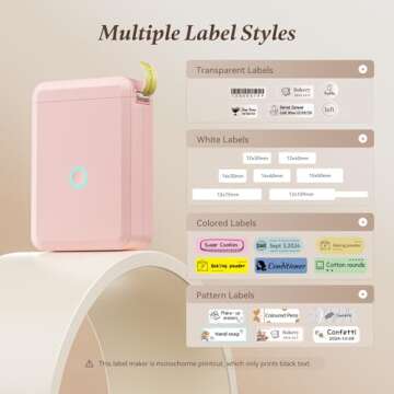 NIIMBOT Label Maker D110 - Portable Wireless Label Printer with Rechargeable Battery for Home and Of...