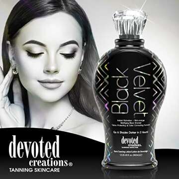 Devoted Creations Black Velvet Anti-Orange Mattifying Black Bronzer Tanning Lotion 12.25 oz