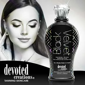 Devoted Creations Black Velvet Anti-Orange Mattifying Black Bronzer Tanning Lotion 12.25 oz