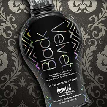 Devoted Creations Black Velvet Anti-Orange Mattifying Black Bronzer Tanning Lotion 12.25 oz