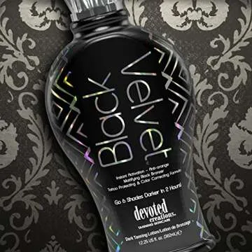 Devoted Creations Black Velvet Anti-Orange Mattifying Black Bronzer Tanning Lotion 12.25 oz