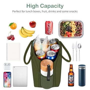 DALINDA Lunch Bag Women,Lunch Box for Women Men Reusable Insulated Lunch Tote Bag High Capacity for Travel Work Picnic