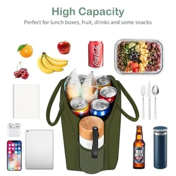 DALINDA Lunch Bag Women,Lunch Box for Women Men Reusable Insulated Lunch Tote Bag High Capacity for Travel Work Picnic