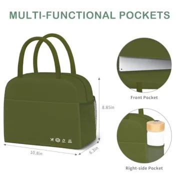 DALINDA Lunch Bag Women,Lunch Box for Women Men Reusable Insulated Lunch Tote Bag High Capacity for Travel Work Picnic