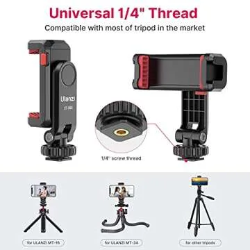 ULANZI ST-06S Phone Tripod Mount Holder for Smartphones