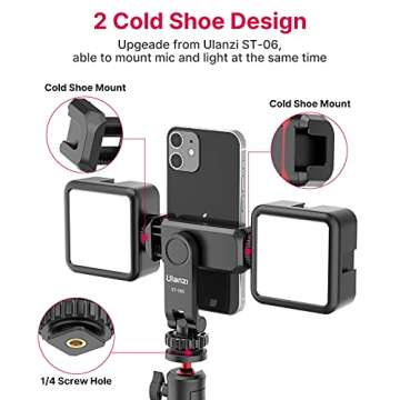 ULANZI ST-06S Phone Tripod Mount Holder for Smartphones