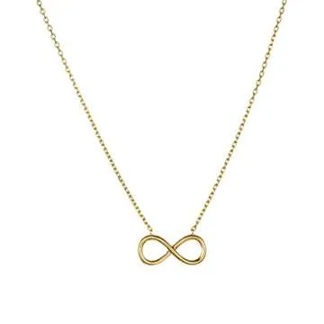 Trendy Mystigold Infinity Necklace in Gold or Silver