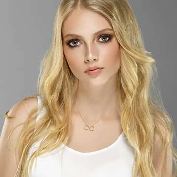 Trendy Mystigold Infinity Necklace in Gold or Silver