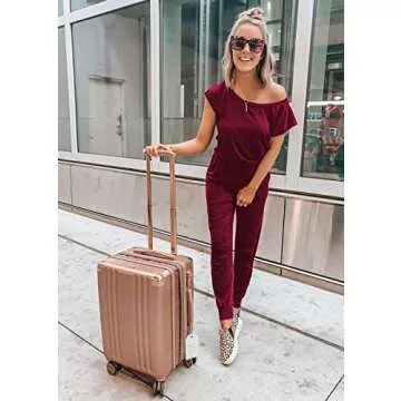 PRETTYGARDEN Off Shoulder Summer Jumpsuit for Women