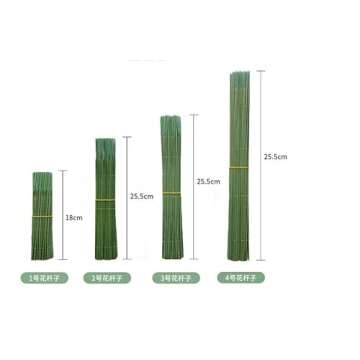 Enajucy 100 pcs Floral Stem Wire - Plastic Artificial Flower Green Stem Rod - Plant Stub Wire Green ...