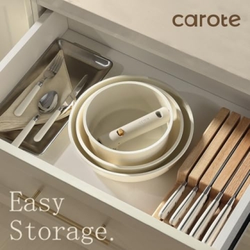 CAROTE 19pcs Non-Stick Cookware Set with Removable Handle