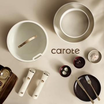 CAROTE 19pcs Non-Stick Cookware Set with Removable Handle