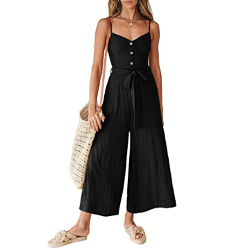 ANRABESS Women’s Summer Wide Leg Jumpsuit - Stylish Comfort