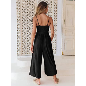 ANRABESS Women’s Summer Wide Leg Jumpsuit - Stylish Comfort