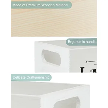 Wood Laundry Detergent Pods Container for Farmhouse Decor